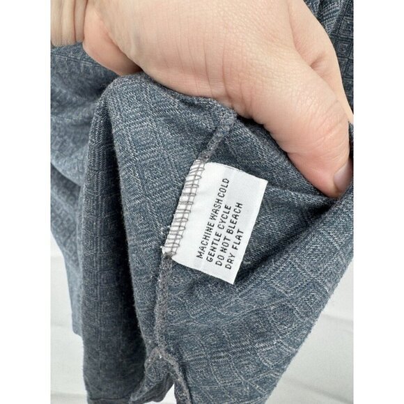 Yves St Laurent Polo Shirt Women L Blue Collared Short Sleeve Preppy Geometric - Picture 4 of 7